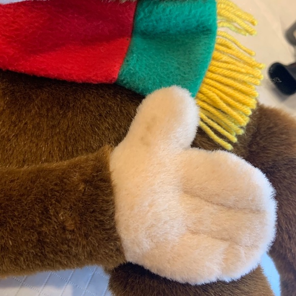 VTG Curious George Winter Hat and Scarf Jumbo 22" Large Plush Stuffed Animal - Picture 13 of 16